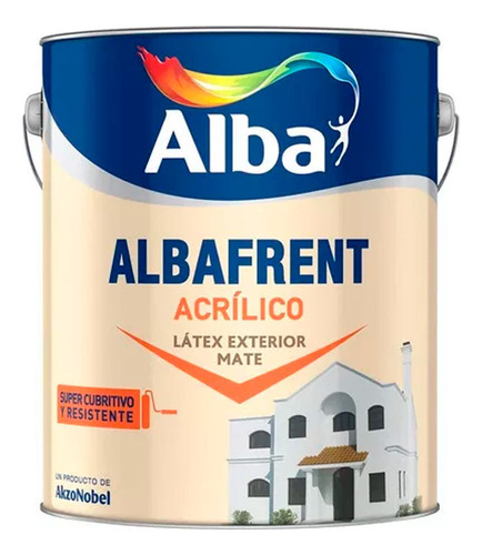 Albafrent Acrilico Pintura Latex Exterior Blanco 20lts Rex