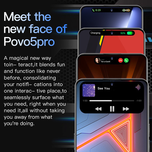 P Teléfono Inteligente Con Cámara Pantalla Grande Povo5pro