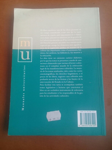Libro Derecho Y Cultura Carlos Padrós Reig (Usado)