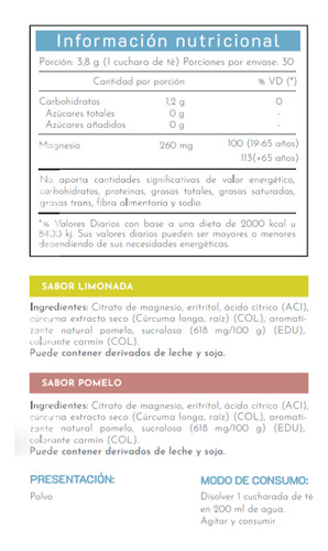 Citrato De Magnesio En Polvo Natuliv 30 Servicios X 3 Potes