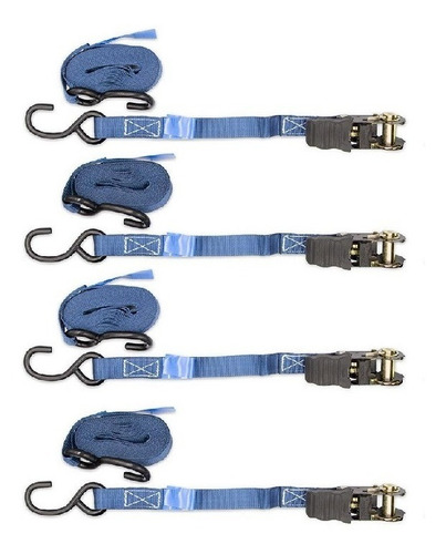 Criquet Tensor Traca Traka Cinta Amarre 25mm X5m Set Bremen Color Azul
