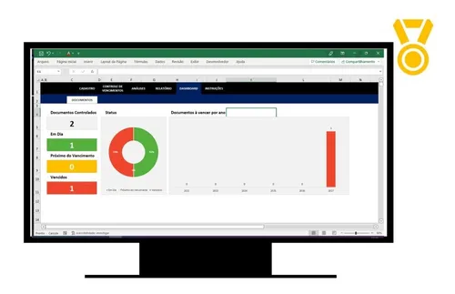 comprar Planilha De Controle De Vencimento De Documentos Em Excel