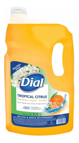 Jabón Liquidó Dial Tropical Citrus Antibacterial 3.72lt