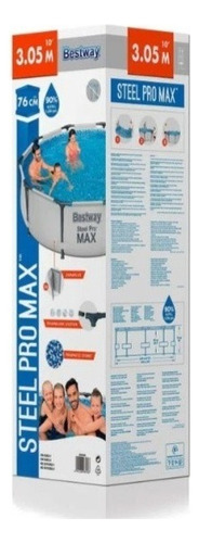 Piscina Redonda 4678 Litros 305cm Diámetro Bestway 76 Alto