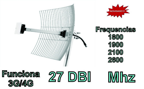 Parábola De Grade 2.4 Ghz 25dbi + Cabo 15m 