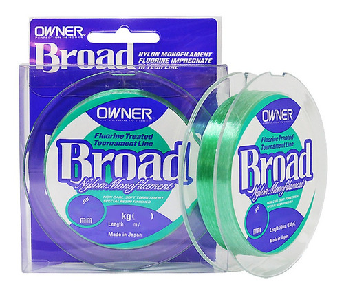 Linha Owner Broad 09.6lb Verde (0.22mm - 150m)