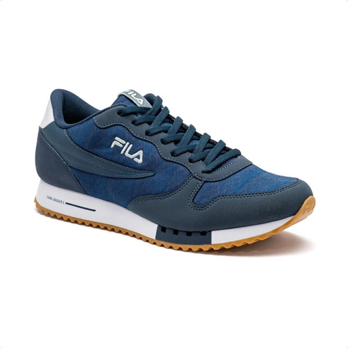 Imagen 3 de 5 de Zapatillas Fila Euro Jogger Sport Hombre Moda Casual Azul