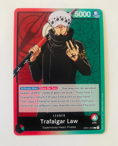 Trafalgar Law Op01-002. Leader. One Piece Tcg.