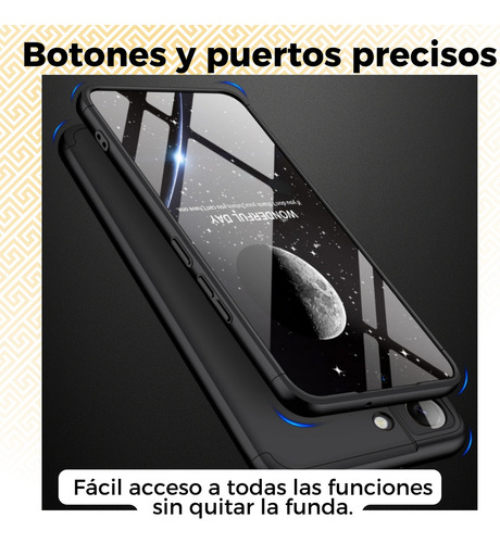 Funda Para Galaxy A72 Con Mica Varios Modelos Antigolpes Azul Gkk 360