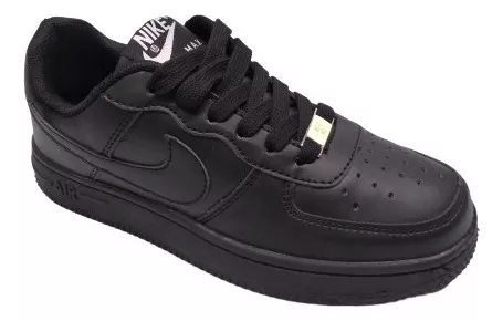 Zapatos Air Max Force One Negro Negro Dama Caballeros | MercadoLibre