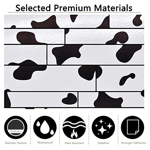 Azulejos Autoadhesivos De Pvc Textura De Vaca Cocina, B...