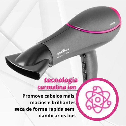 Secador De Cabelos110v Profissional Bivolt Manual Cm Ar Frio