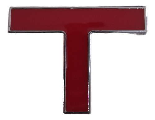 #u Emblema Letra T Roja Turbo Metalico 32mm X 25mm