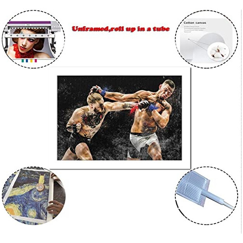 Cartel De Boxeo Conor Mcgregor Vs Nate Diaz, Pintura De...