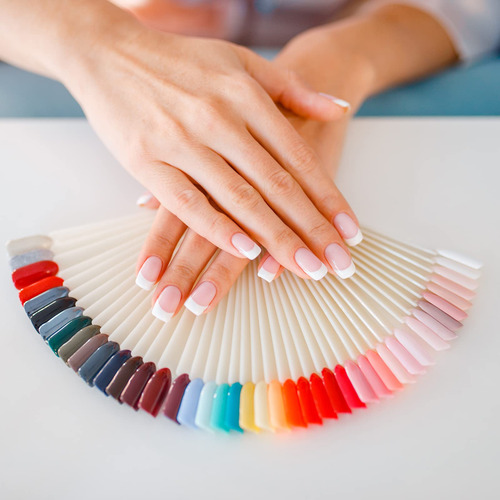 100 Palos De Muestras De Uñas En Forma De Abanico Con