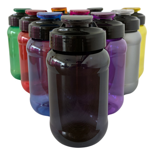 50 Vasos Cilindro Tarro Para Fiestas De 500 Ml De Colores Multicolor