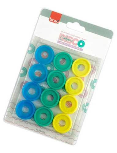 Kit De Disco Colorido 2,5 Cm Para Caderno Brw