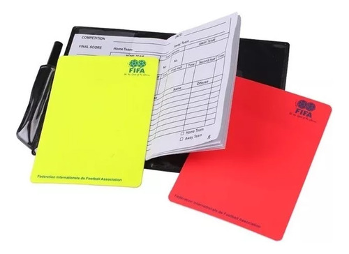 Tarjetas De Arbitro Libreta Futbol Trb Lapiz Fifa Referee 