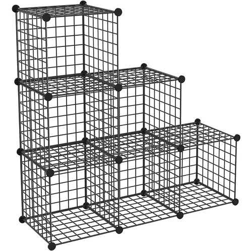 Estante Modular 6 Cubos Organizador Multiuso Armario Armable Color Negro