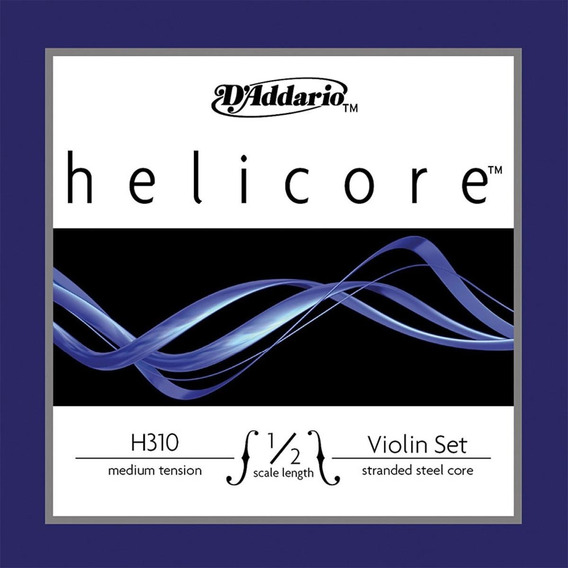 Juego de cuerdas para violín de acero DAddario H310 1/2M 1/2 tensión media 