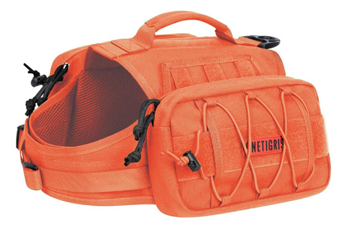 Onetigris Mochila Para Perros Medianos Y Grandes, Arnés De Naranja.