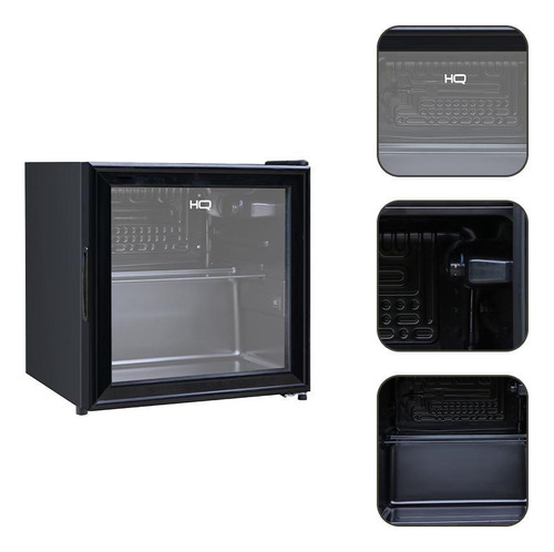 Frigobar Expositor Ical Hq Vidro Duplo 50l Preto 220v
