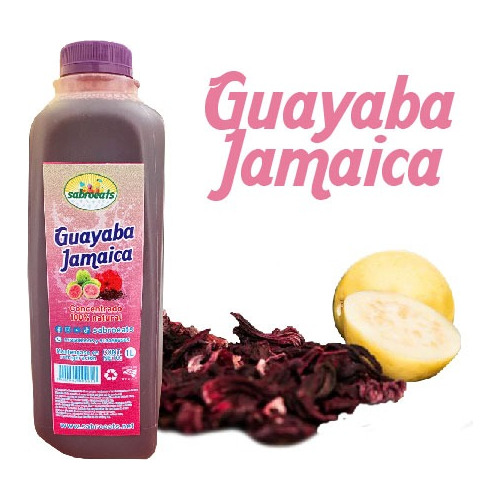 Concentrado De Guayaba Jamaica Con Fruta 100%natural Rend15l