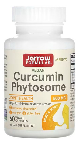 Jarrow Formulas Fitosoma De Curcumina 500 Mg 60 Vcaps Sabor Sin Sabor