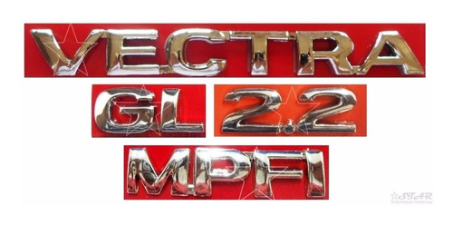 Emblemas Vectra Gl 2.2 Mpfi - 97 À 99 - Modelo Original