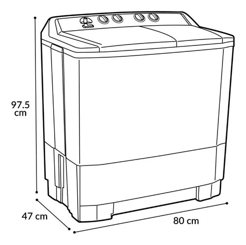 Lavadora Semi Automatica 127 V 13 Kg Blanca Wsa1302p Hisense