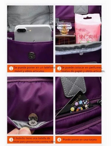Mochila Impermeable Antirrobo Ideal Para Viaje, Para Mujer