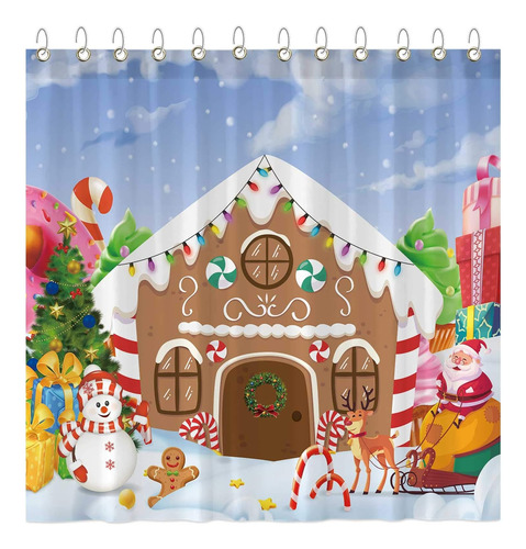 Funnytree Christmas Gingerbread House Juego De Cortinas De D