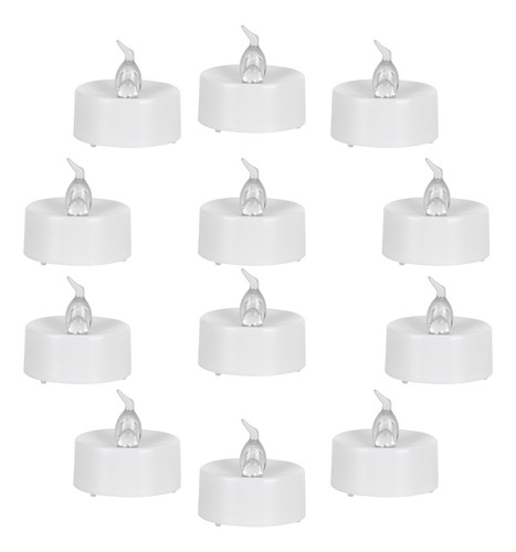 Vela Electrónica Inteligente Led De Color Blanco Cálido, 12