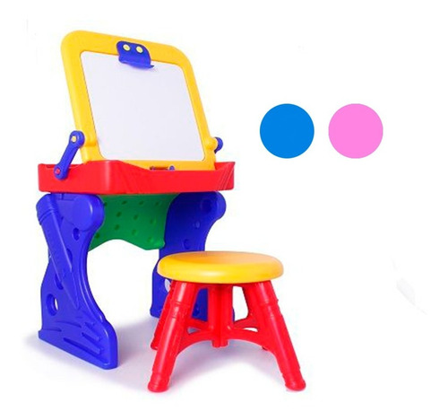 Mesa Escritorio Pupitre Tablero Infantil +silla Niño Juguete