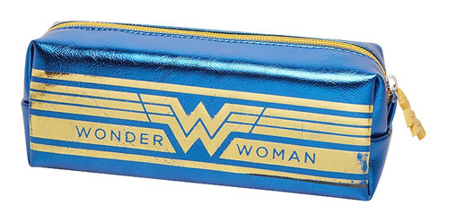 Cartuchera Mooving Rectangular Wonder Woman - Azul