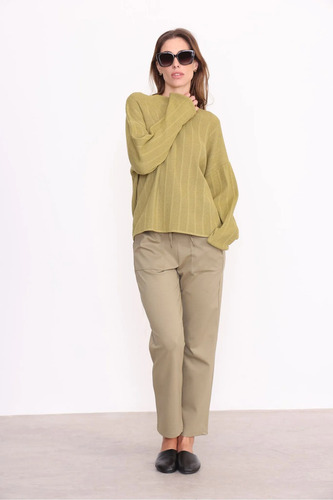 Sweater Mujer Basico Liso Ancho Suelto Allegra Yagmour