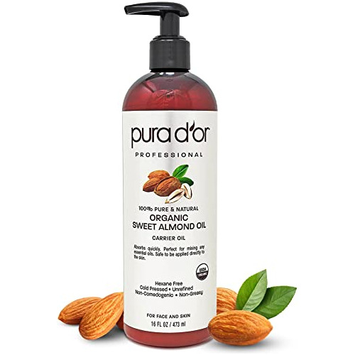 Pura D'or. Aceite Organico De Almendras Dulces (16 Onzas)