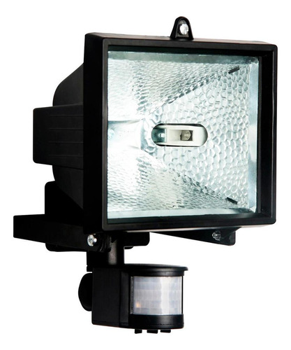 Refletor Brasfort Com Sensor Halogena 150w Preto 8902