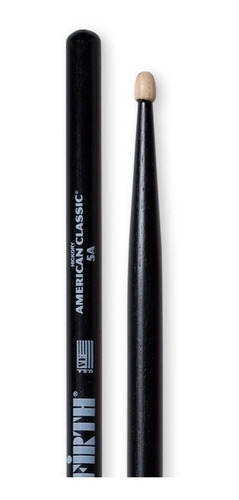 Imagen 2 de 2 de Baquetas Vic Firth American Classic Black - Punta Madera
