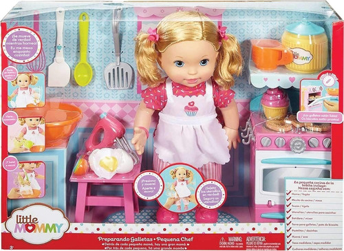 Muñeca Little Mommy Preparando Galletas Cocinita +accesorios