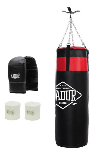 Bolsa Boxeo Guantines + Vendas Cadena Soporte Combo Box Kit 