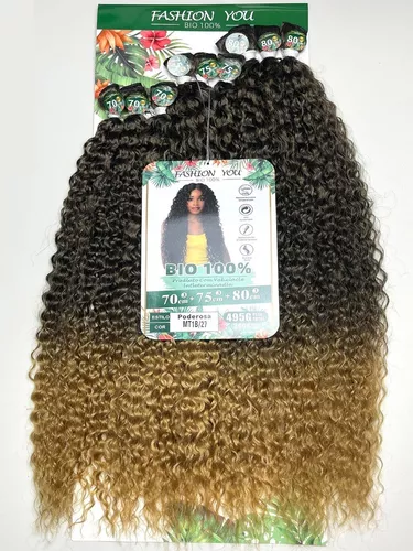 Cabelo Cacheado Bio 100% Fibra Orgânica 300g 80cm Poderosa