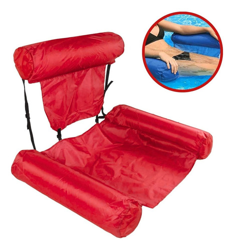 Cadeira Poltrona Boia Flutuante Importway Vermelha Ajustável