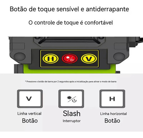 Laser De Nível 8 Linhas, Cor Verde, Recarregável, 3d, Autoni