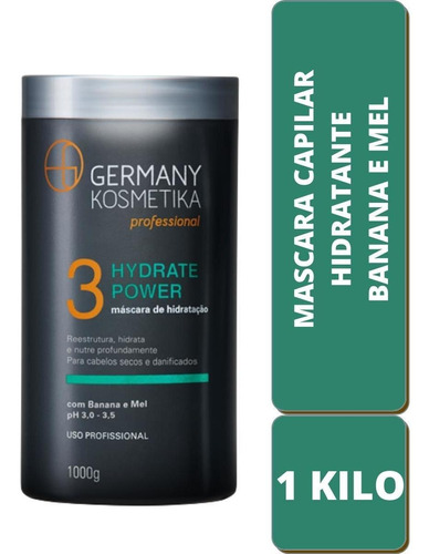 Mascara Capilar Hidratante Banana E Mel Germany Kosmetika 1k