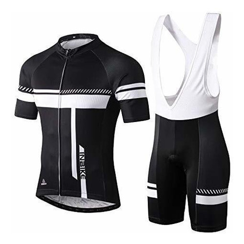 Inbike Men's Cycling Jersey Set Bib Short Sleeve Bike Shirt 