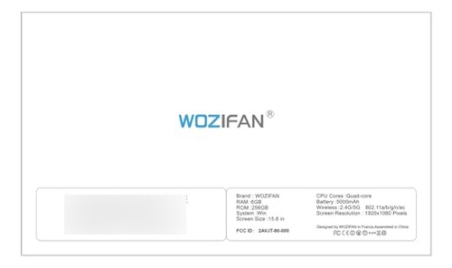 Laptop Wozifan 15,6 6gb Ddr4 256gb Ssd Win 11 Intel J4105