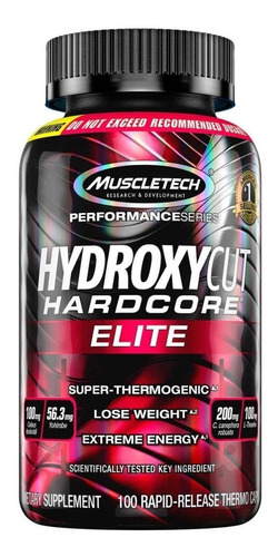 Imagen 1 de 1 de Suplemento en cápsulas MuscleTech  Performance Series Hydroxycut Hardcore Elite termogénico en pote 110 un