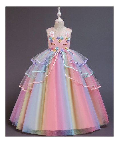 Vestido Unicornio Niña Bebe De Princesas Cumpleaños Disfraz