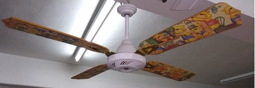Imagen 2 de 6 de Ventilador De Techo Infantil Madera 4 Aspas